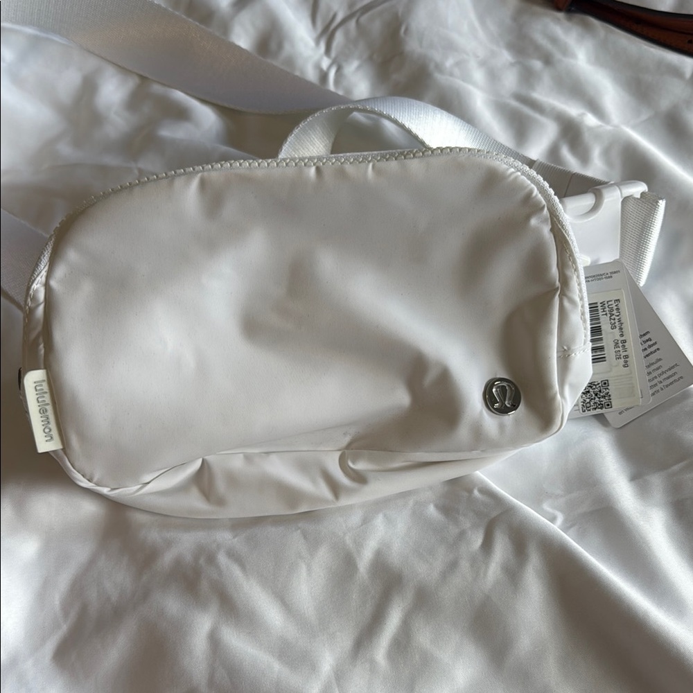 Lululemon Athletica White Satin Crossbody Bag